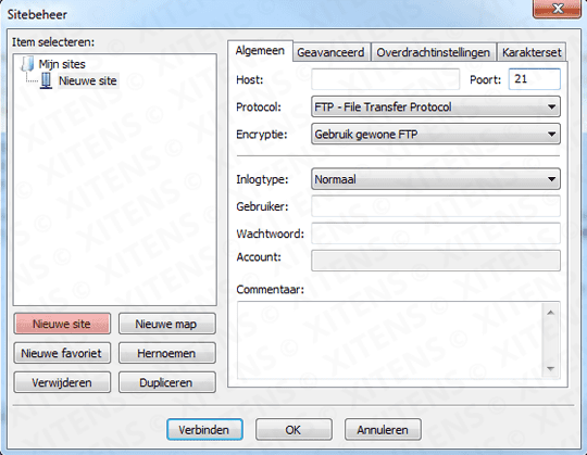 Filezilla ftp connection